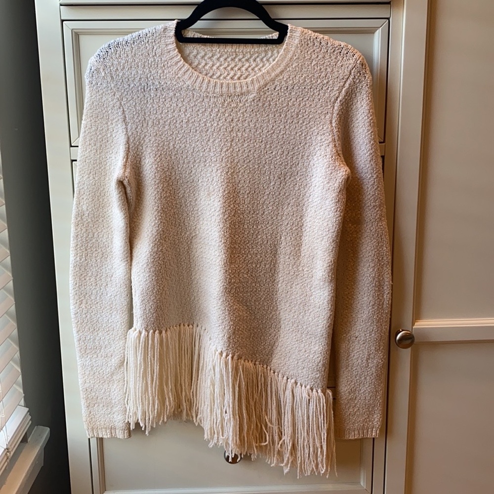 Theory Hudina Fringe Merino Wool Sweater - Picture 2 of 7